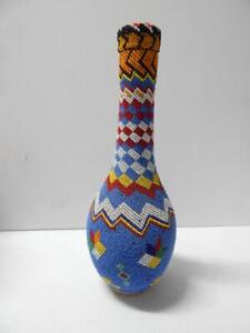 Large Antique Vintage Paiute Indian Beaded Both Bottle 9 7 8 T Nice Old One