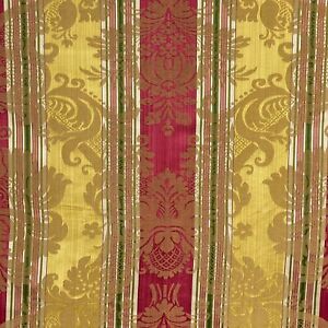 Antique French Napoleon 111 Fabric Material Silk Damask 1870
