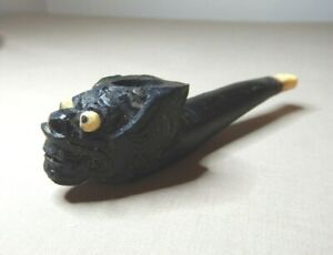 Antique Chinese Carved Wooden Dragon Pipe