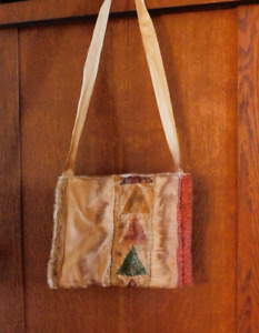 Primitive Ooak Bag Old Quilt Ditty Bag Peg Hanger Grubby Early Look Make Do 229