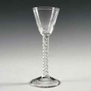 A George Ii Double Series Air Twist Wine Glass C1750