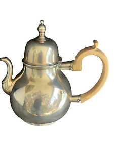 Sterling Silver Queen Anne Teapot Museum Reproduction By Mma Of John Coney