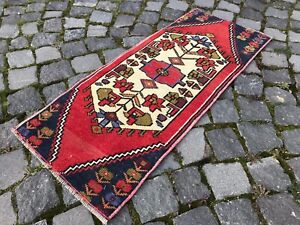 Bohemian Small Rug Turkish Vintage Rug Handmade Wool Rug Home Decor 1 3 X 3 3