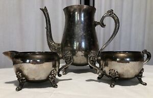 Vtg Silver Plated Coffee Service Set