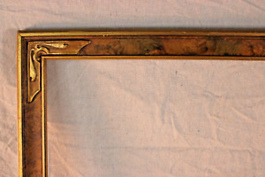 Vintage Fits 14 X 18 Gold Gilt Picture Frame Wood Fine Arts Crafts Document Map