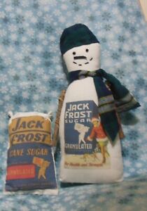 Primitive Snowman Jack Frost Sugar And A Jack Frost Sugar Bag Ornie