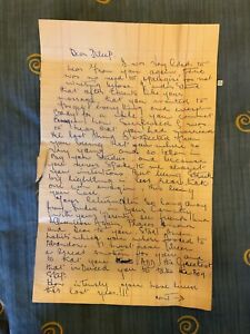 Original Vintage British Indian India Old Letter C1930 Multi Page 