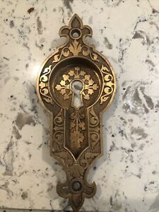 Antique Vintage Victorian Eastlake Brass Pocket Door Pull Handle 6 Available 