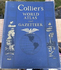 Vintage 1941 Colliers World Atlas And Gazetteer