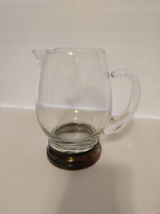 Glass Pitcher With Sterling Bottom