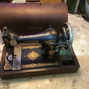 Vintage 1924 Singer 128 La Vencedora Sewing Machine Bentwood Case Parts