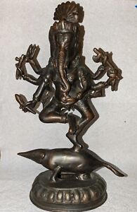 Antique Dancing Ganesha Bronze From Nepal