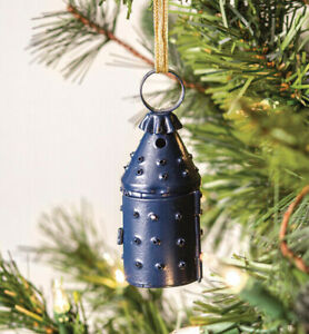 Primitive Colonial Style Mini Paul Revere Lantern Ornament Tin Punch 3 1 2 Tall