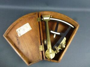 Beautiful Antique Oak Wood Octant In Box With Ivory Signed L J Harri Amsterdam