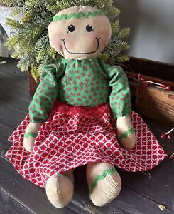 Gingerbread Girl Doll Primitive Handmade Christmas Decor
