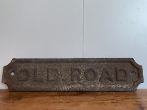 Antique Early Small Cast Iron Street Sign Old Road Vintage English Road Signs 