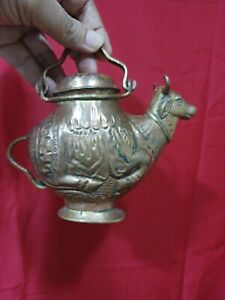 Antique Gau Mukh Cow Kamandal Asetic Sadhu Copper Rare Hindu India See Video Wow