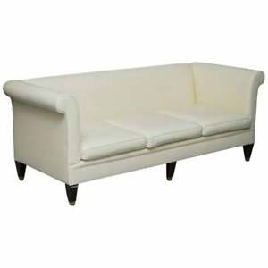 Rrp 15 000 Fully Restored Ralph Lauren Brompton 3 4 Seater Leather Sofa