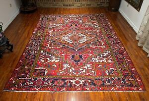 Superb Antique Heriz Hand Knotted Exquisite Rug 6 11 X 9 4 Inv438 7x9