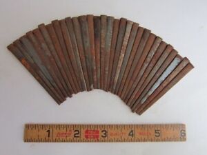 Antique Old Square Nails Rustic Rusty Vintage 3 Steel Cut 30 Piece Lot