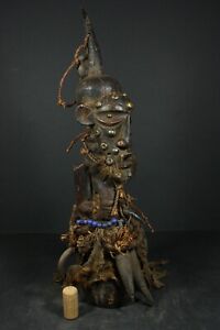 Male African Vodoo Fetish Statue Songye D R Congo Vintage Tribal Art Crafts