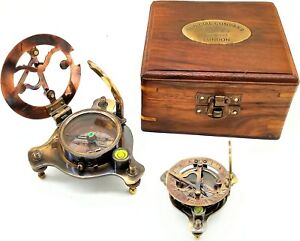 Brass Sundial Compass Nautical Decor Big Brass Triangle Sundial Compass