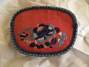Antique Chinese Silk Embroidered Purse