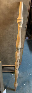 Nos Turned Wood Fluted Column Newel Porch Post Architectural Salvage 59 Long