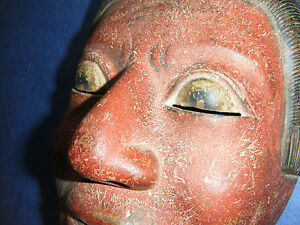 Antique Indonesian Mask Wayang Topeng Bali No Keris Sword Dagger
