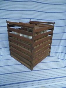 Old Vintage Primitive Wood Egg Carrier Wooden Crate Handle Farm House Decor