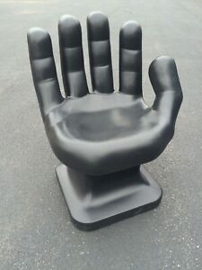 Giant Black Right Hand Shaped Chair 32 Tall Adult 70s Retro Icarly New