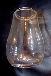 Primitive Old Early 1900s Barn Lantern Clear Glass Antique 7 Tall Globe Chimney