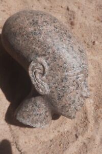 Unique Antique Ancient Egyptian Big Statue Head Of King Akhenaten Granite