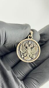Soviet Imperial Sterling Silver 925 Pendant Handmade Russian 8gr