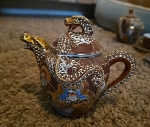 Small Antique Chinese Dragon Teapot