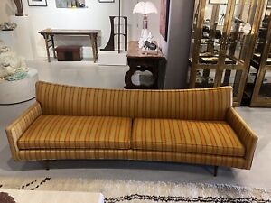 Vintage Mid Century Modern Paul Mccobb Sofa Original Silk Upholstery Dunbar Era