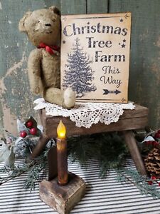 Primitive Victorian Vintage Homestead Folk Style Christmas Pine Tree Farm Sign