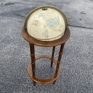 Vintage 12 Cram S Imperial World Globe On 36 Powell Wooden Stand