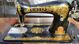 Rare Tiffany Gingerbread Singer 115 Sewing Machine In A Treadle Parlor Cabinet