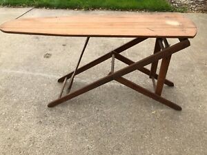 Vintage The New Perfection Folding Wooden Ironing Board Novelty Works Pu 62670 