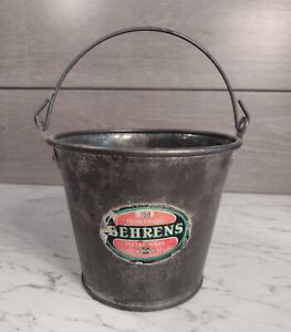 Vintage Behrens 5 Small Milk Bucket Pail Advertising Master Mart Norfolk Ne