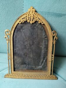 Antique Gilded Gothic Cathedral Christogram Picture Frame