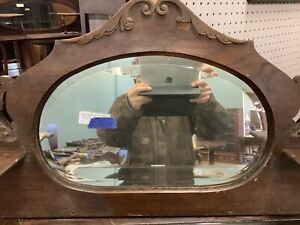 Oak Mirrored Backsplash 52 L Furniture Remnant