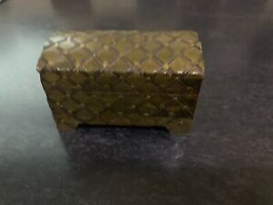 Small Mid Century Hand Made Wooden Chest Trinket Box