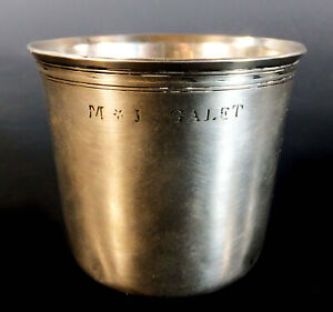 Very Rare 18th Century French Hallmarked Silver Tumbler Cup 950 Grade 1790 S