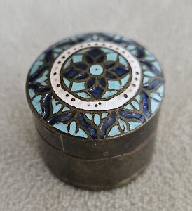  Antique Chinese Cloisonne Tea Box Caddy Or Snuff Ginger Jar Late 1800 S 
