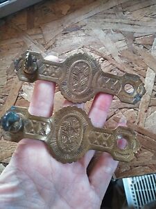 Antique Drawer Furniture Eastlake Style Patter Ornate Thin Press Brass Backplate