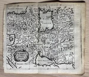 1661 House Of Elzevir Philipp Cluver Miniature Map Of Persia Iran