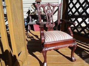 Vintage Chippendale Wood Ball Claw Foot Carved Child S Chair Salesman S Sample