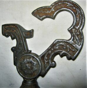 Antique Architectural Eastlake Cast Iron Mechanical Ceiling Plant Lamp Hook Tool